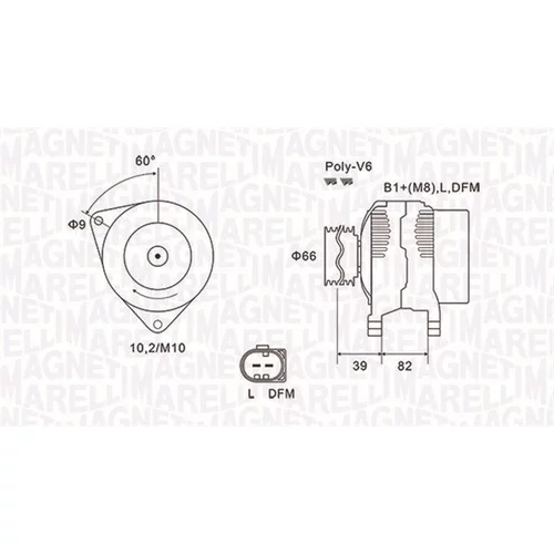 Alternátor MAGNETI MARELLI 063731588010