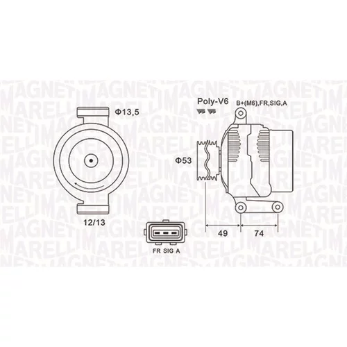 Alternátor MAGNETI MARELLI 063731635010