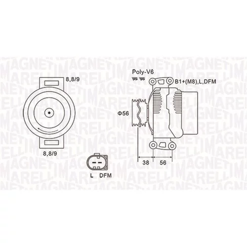 Alternátor 063731754010 (MAGNETI MARELLI)