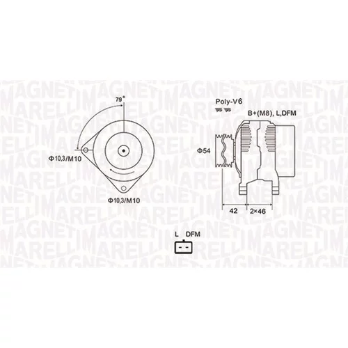 Alternátor MAGNETI MARELLI 063731850010