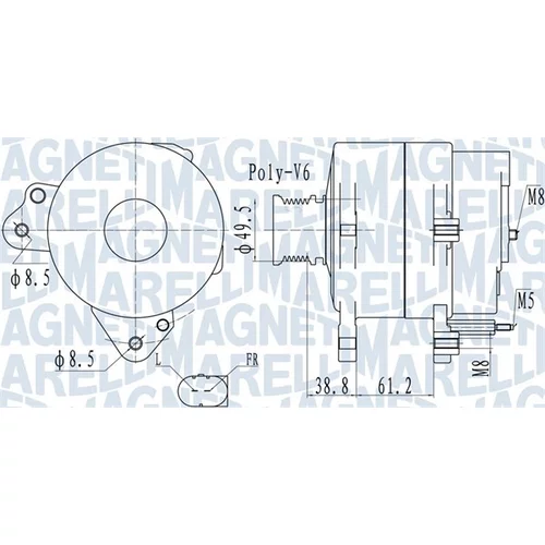 Alternátor MAGNETI MARELLI 063732137010