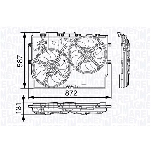 Ventilátor chladenia motora MAGNETI MARELLI 069422584010