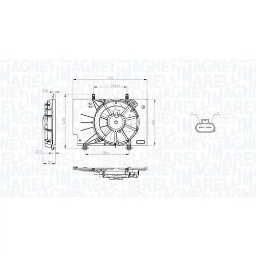 Ventilátor chladenia motora MAGNETI MARELLI 069422734010