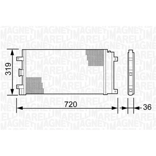 Kondenzátor klimatizácie MAGNETI MARELLI 350203496000