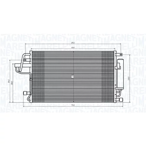 Kondenzátor klimatizácie MAGNETI MARELLI 350203843000