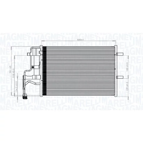 Kondenzátor klimatizácie 350203844000 (MAGNETI MARELLI)