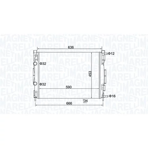 Chladič motora MAGNETI MARELLI 350213153500