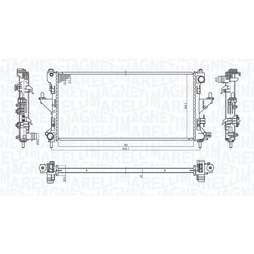 Chladič motora MAGNETI MARELLI 350213198200 - obr. 1