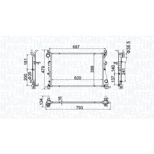 Chladič motora MAGNETI MARELLI 350213203900