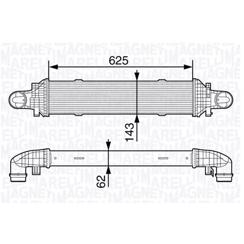 Chladič plniaceho vzduchu MAGNETI MARELLI 351319203350