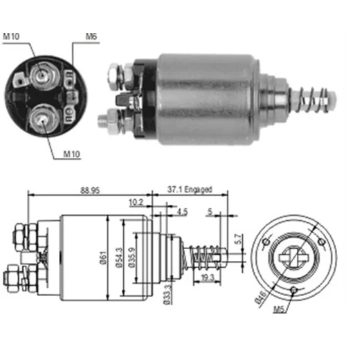 Elektromagnetický spínač pre štartér MAGNETI MARELLI 940113050186