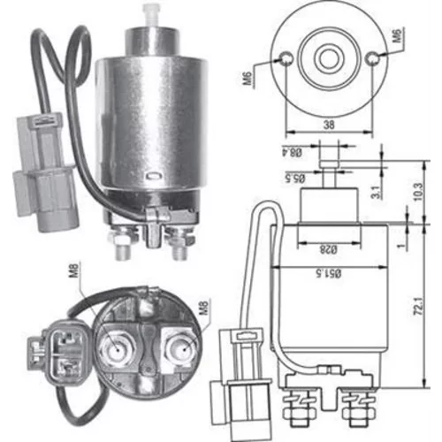 Elektromagnetický spínač pre štartér MAGNETI MARELLI 940113050287