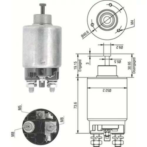 Elektromagnetický spínač pre štartér MAGNETI MARELLI 940113050316