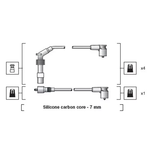 Sada zapaľovacích káblov 941318111140 (MAGNETI MARELLI) - obr. 1