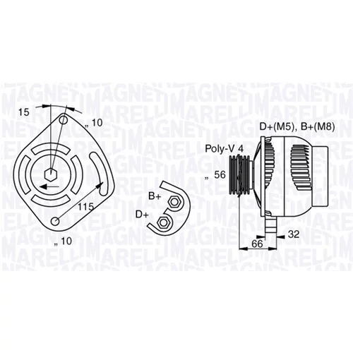 Alternátor MAGNETI MARELLI 063377012010