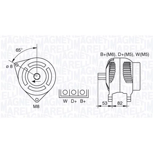 Alternátor MAGNETI MARELLI 063377462010