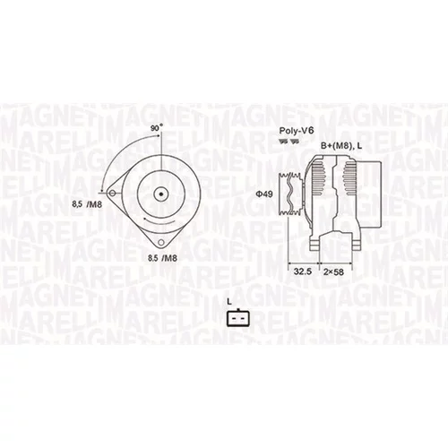 Alternátor MAGNETI MARELLI 063731627010