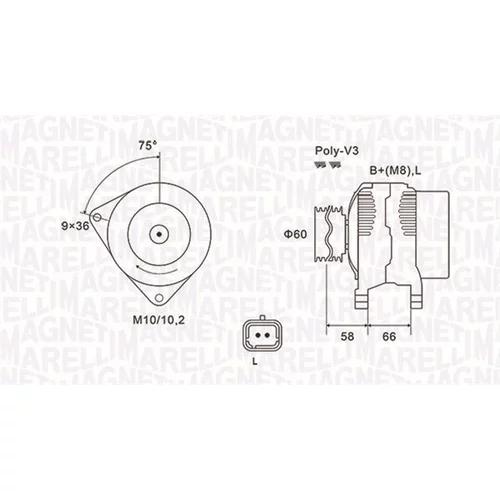 Alternátor MAGNETI MARELLI 063731637010