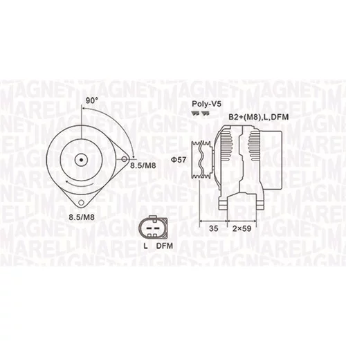 Alternátor 063731675010 (MAGNETI MARELLI)