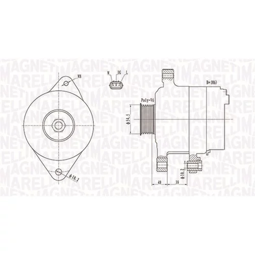 Alternátor MAGNETI MARELLI 063731800010