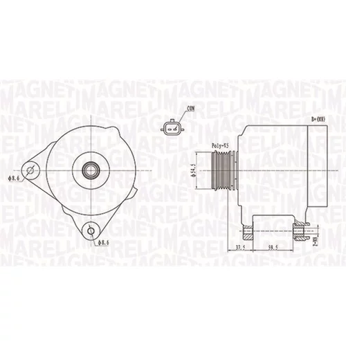 Alternátor MAGNETI MARELLI 063731860010