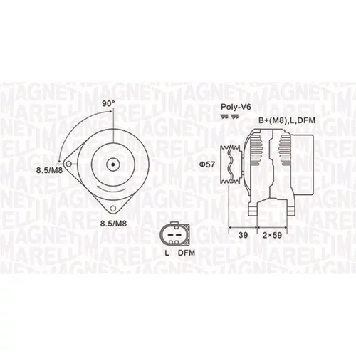 Alternátor MAGNETI MARELLI 063732002010