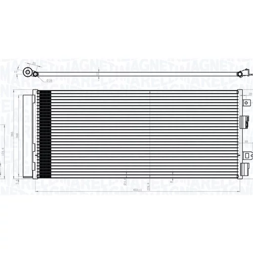 Kondenzátor klimatizácie MAGNETI MARELLI 350203101700