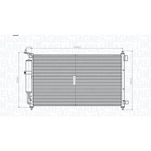 Kondenzátor klimatizácie 350203829000 (MAGNETI MARELLI) - obr. 1