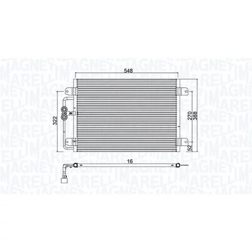 Kondenzátor klimatizácie MAGNETI MARELLI 350203949000