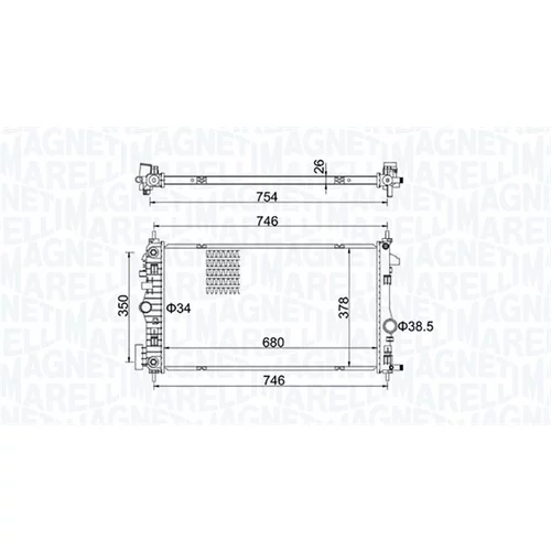 Chladič motora MAGNETI MARELLI 350213152300