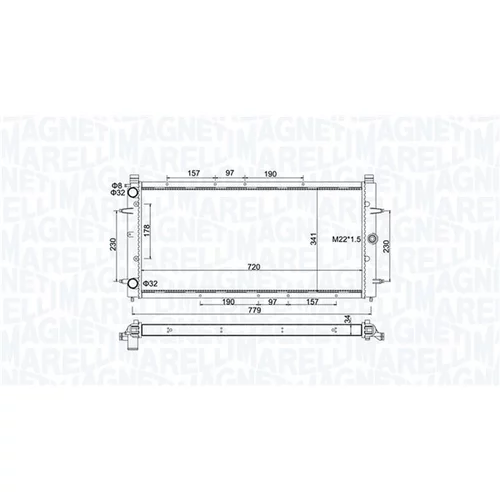 Chladič motora MAGNETI MARELLI 350213174600