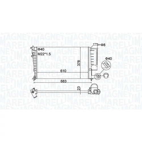 Chladič motora MAGNETI MARELLI 350213189500