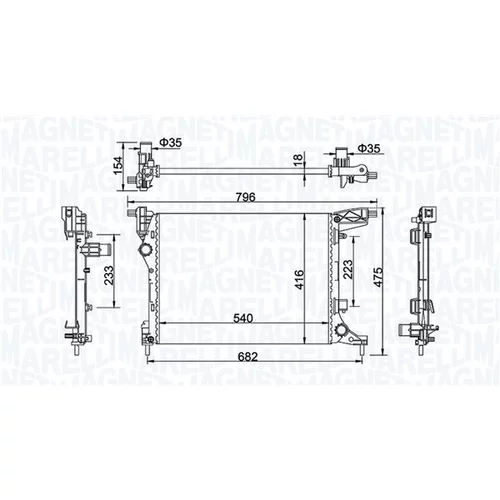 Chladič motora MAGNETI MARELLI 350213203300