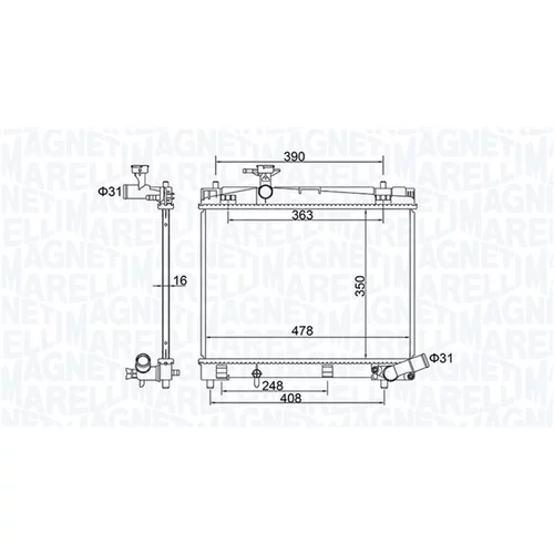 Chladič motora MAGNETI MARELLI 350213208400