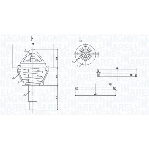 Termostat chladenia MAGNETI MARELLI 352317005120 - obr. 1