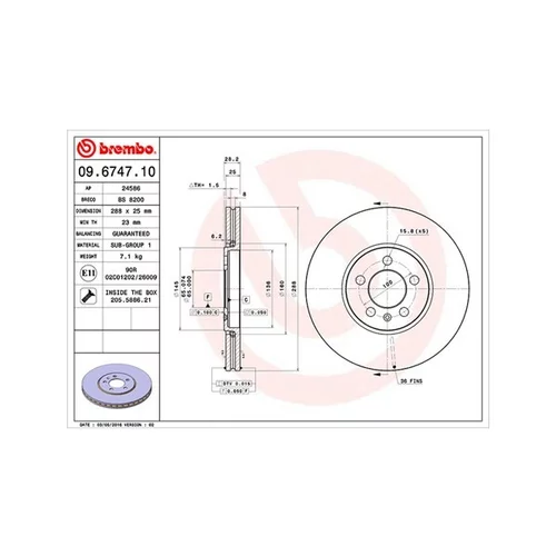 Brzdový kotúč MAGNETI MARELLI 360406009300