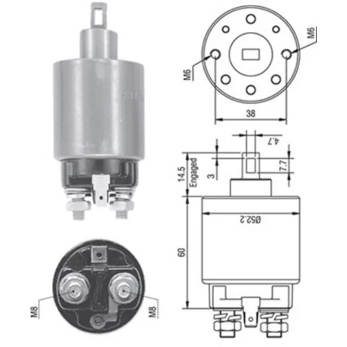 Elektromagnetický spínač pre štartér MAGNETI MARELLI 940113050238