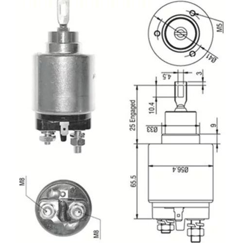 Elektromagnetický spínač pre štartér MAGNETI MARELLI 940113050273