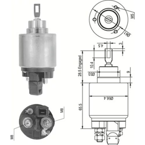 Elektromagnetický spínač pre štartér MAGNETI MARELLI 940113050343