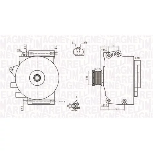 Alternátor MAGNETI MARELLI 063731764010