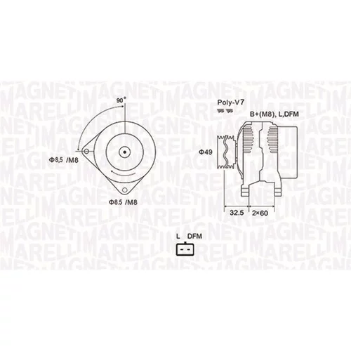 Alternátor MAGNETI MARELLI 063731814010