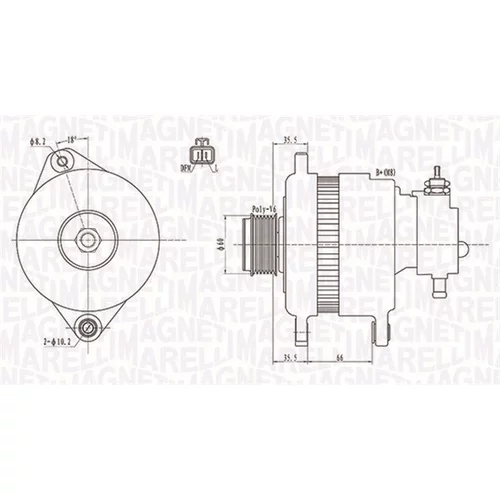 Alternátor 063731899010 (MAGNETI MARELLI)