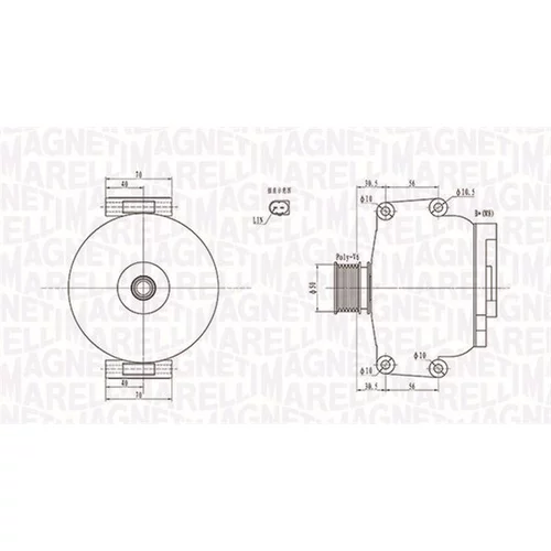 Alternátor MAGNETI MARELLI 063731908010