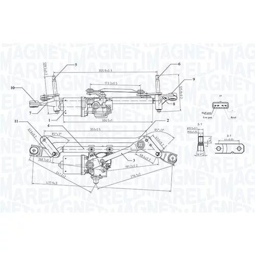 Systém čistenia skiel MAGNETI MARELLI 064351736010 - obr. 1