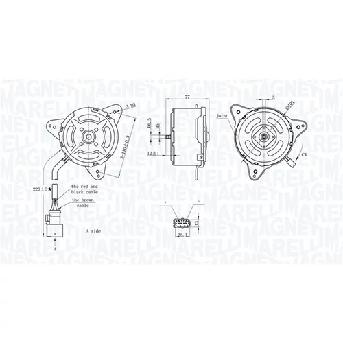 Ventilátor chladenia motora MAGNETI MARELLI 069422717010 - obr. 1