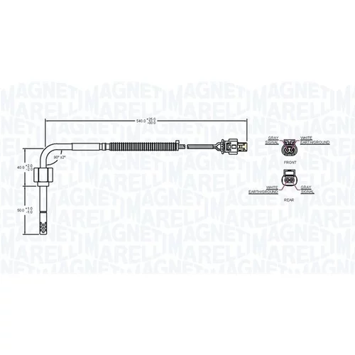 Snímač teploty výfukových plynov MAGNETI MARELLI 172000023010 - obr. 1