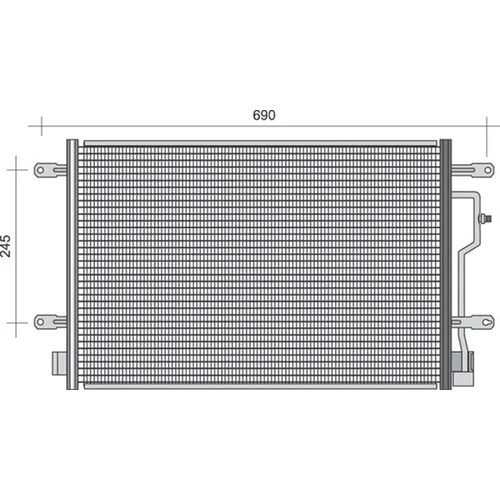 Kondenzátor klimatizácie MAGNETI MARELLI 350203376000