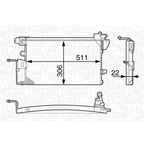 Kondenzátor klimatizácie MAGNETI MARELLI 350203725000