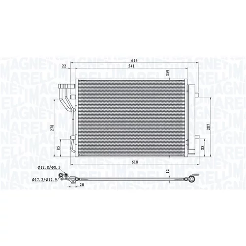 Kondenzátor klimatizácie MAGNETI MARELLI 350203805000