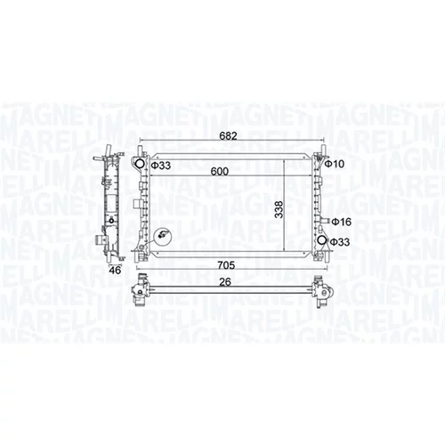 Chladič motora MAGNETI MARELLI 350213159900